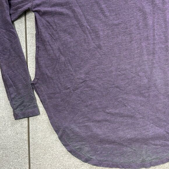 NWOT Chaser Tri-Blend Scoop Neck Burnout Rounded Hi-Low Hem Long Sleeve Tee XS - Picture 10 of 14